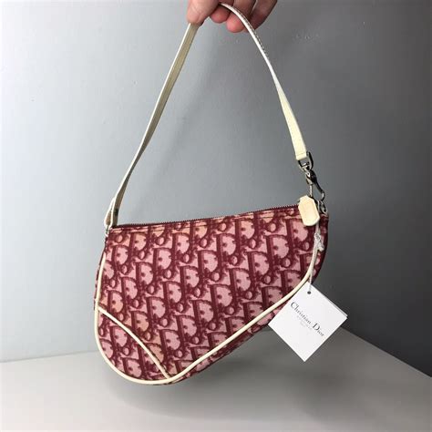 dior saddle bag maroon